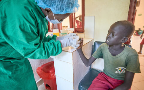 Malaria test in South Sudan